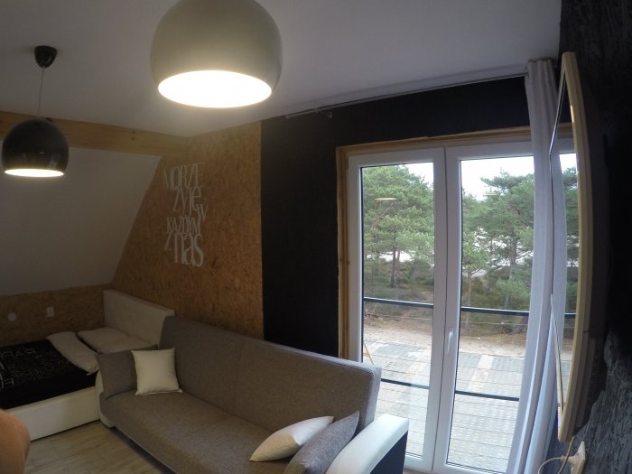 Hotel hel noclegiStudio czteroosobowe małe z balkonem.